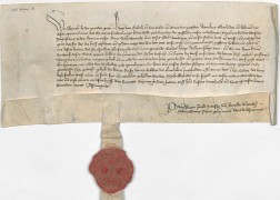 Foto: Eine alte Urkunde vom 14. August 1405