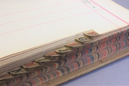 Registerbuch mit farbigem Marmorschnitt