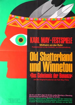 Plakat der Karl-May-Festspiele im Sommer 1971 in Mülheim an der Ruhr.